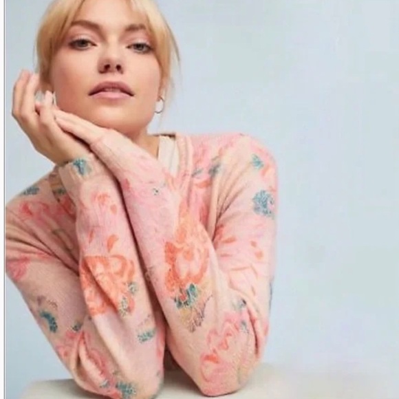 Anthropologie Postmark Devon Floral Printed Cardigan - Picture 3 of 14